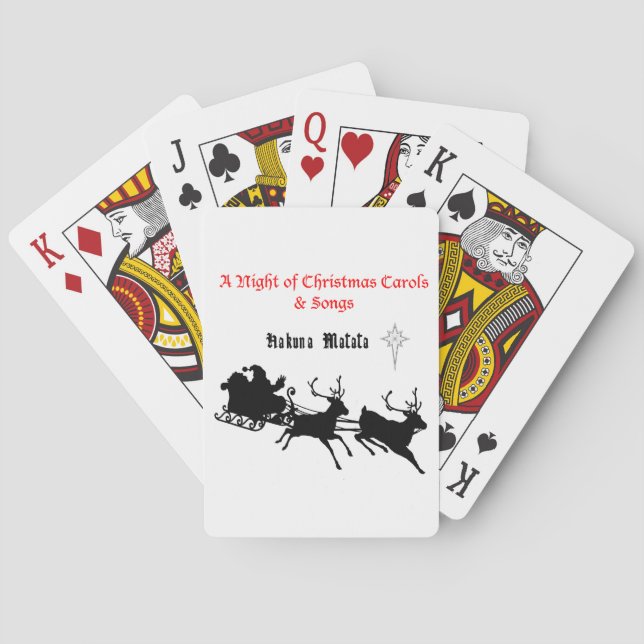 Sing Along Christmas – Carols & Festive Joy Poker Cards (Back)
