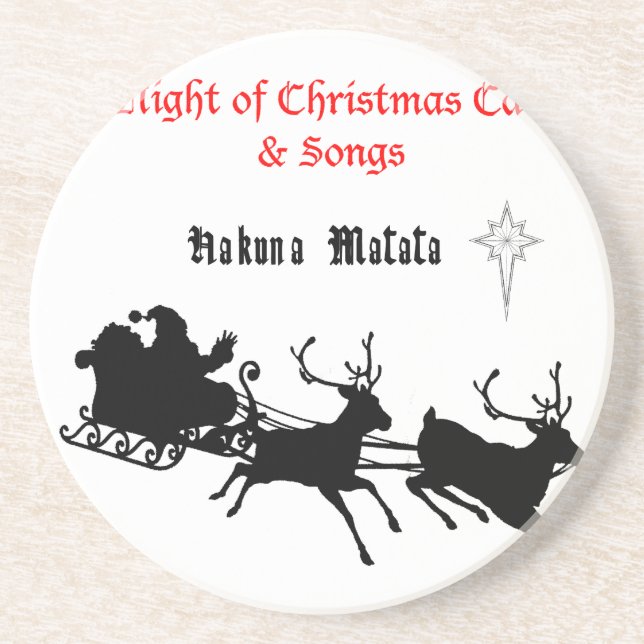 Sing Along Christmas – Carols & Festive Joy Sandstone Coaster (Front)