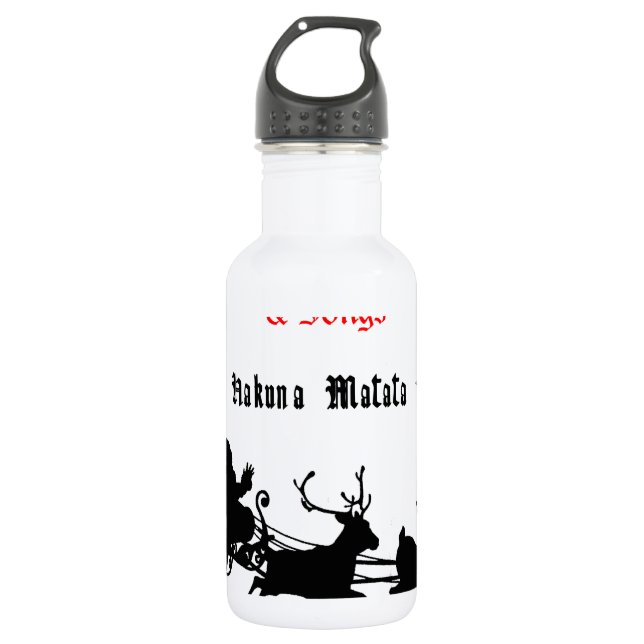 Sing Along Christmas – Carols & Festive Joy Stainless Steel Water Bottle (Front)