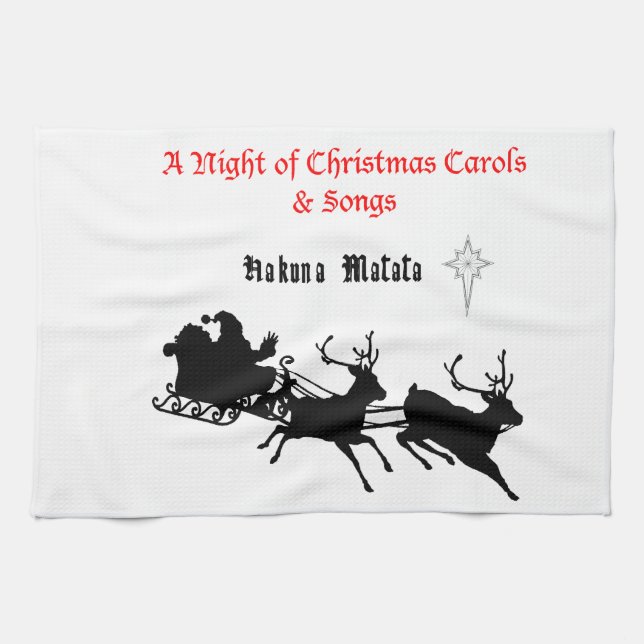 Sing Along Christmas – Carols & Festive Joy Towel (Horizontal)