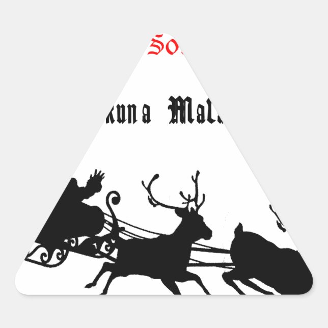 Sing Along Christmas – Carols & Festive Joy Triangle Sticker (Front)