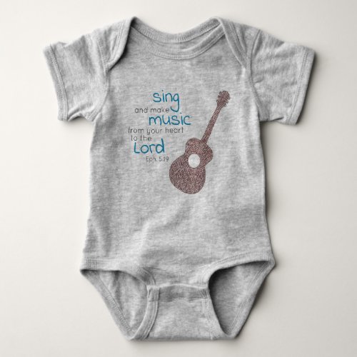 Sing And Make Music Guitar  Baby Bodysuit