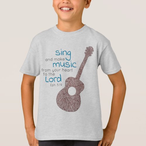 Sing And Make Music Guitar  T_Shirt