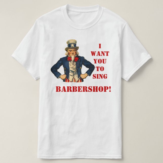 Sing Barbershop T-Shirt (Design Front)