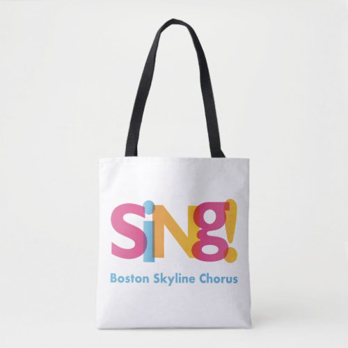 Sing_Boston Skyline Chorus Tote Canvas Bag