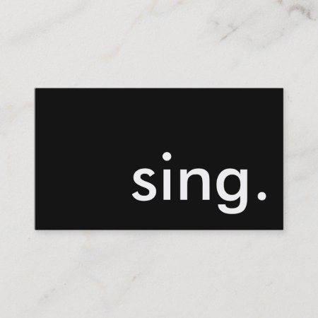 Sing. Business Card