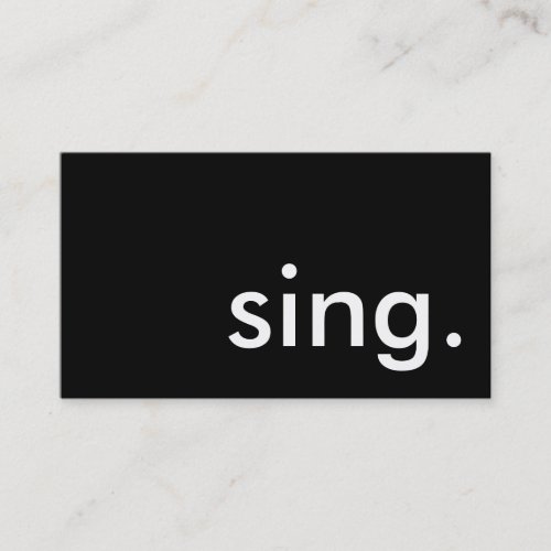 sing business card