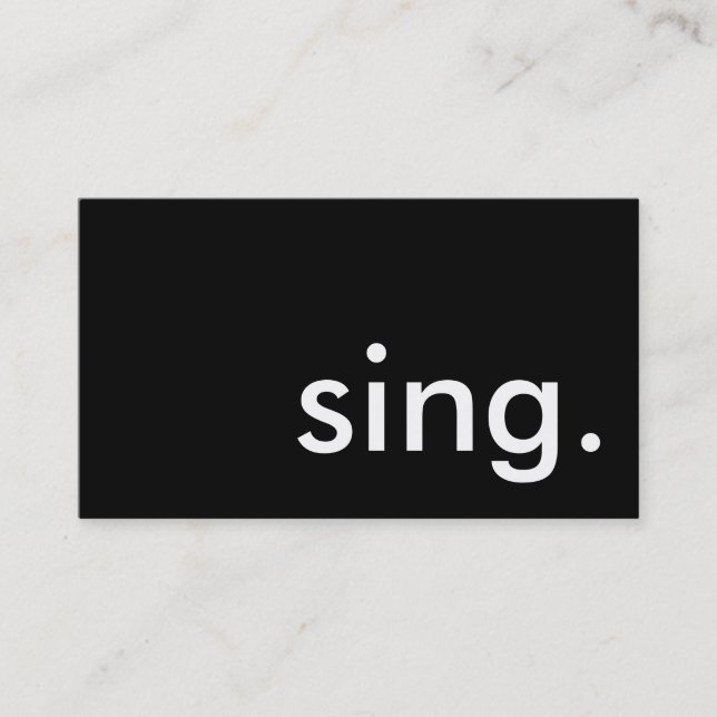 sing. business card (Front)