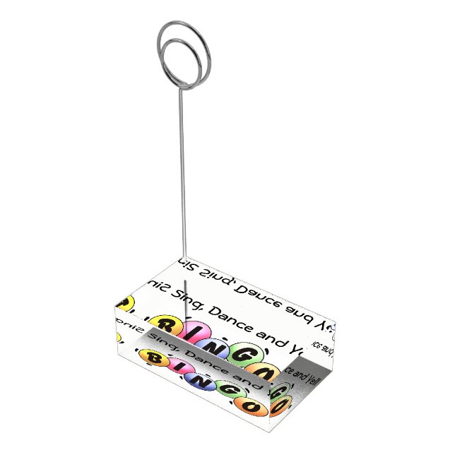 Sing, Dance and Yell Bingo Ticket holder (Corner)