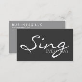 SING every day. (color customizable) Business Card (Front/Back)