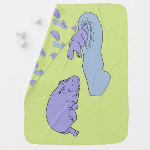 Sing Hippopotamus baby blanket