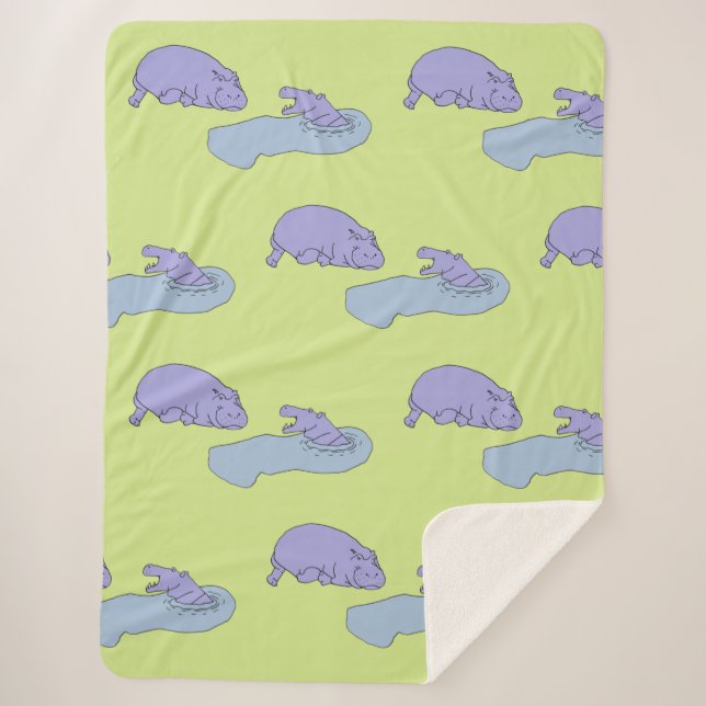 Sing Hippopotamus blanket (Front)