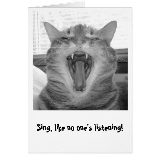 Sing, like no one's listening! cards (Front)