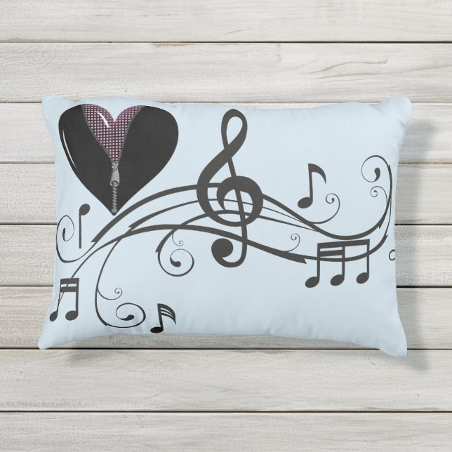 Sing Live Music Outdoor Pillow (Back)