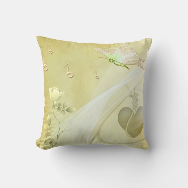 Sing me a Butterfly 5 Throw Pillow (Front)