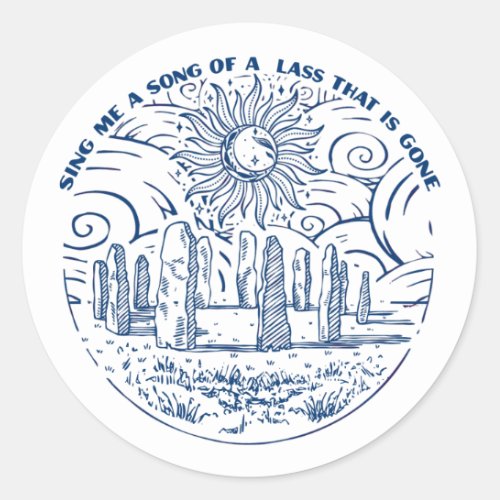 Sing Me A Song Classic Round Sticker