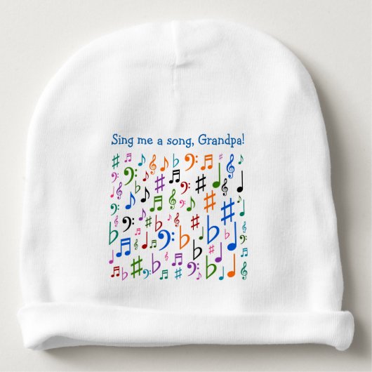 Sing me a song, Grandpa! Baby Beanie (Front)