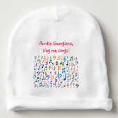 Sing me songs! baby beanie (Front)