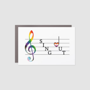 Sing Out Lesbian Pride Car Magnet