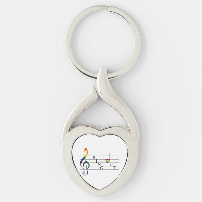 Sing Out Pansexual Pride Keychain (Front)