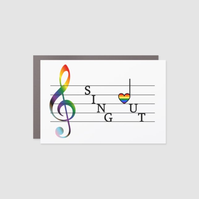Sing Out Pride Car Magnet (Front)