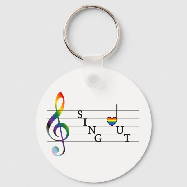 Sing Out Pride Keychain (Front)