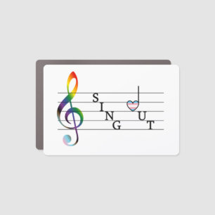 Sing Out Trans Pride Car Magnet