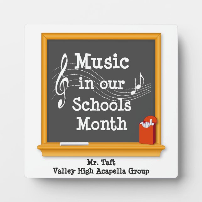 Sing out Your Favorite Teacher Plaque (Front)