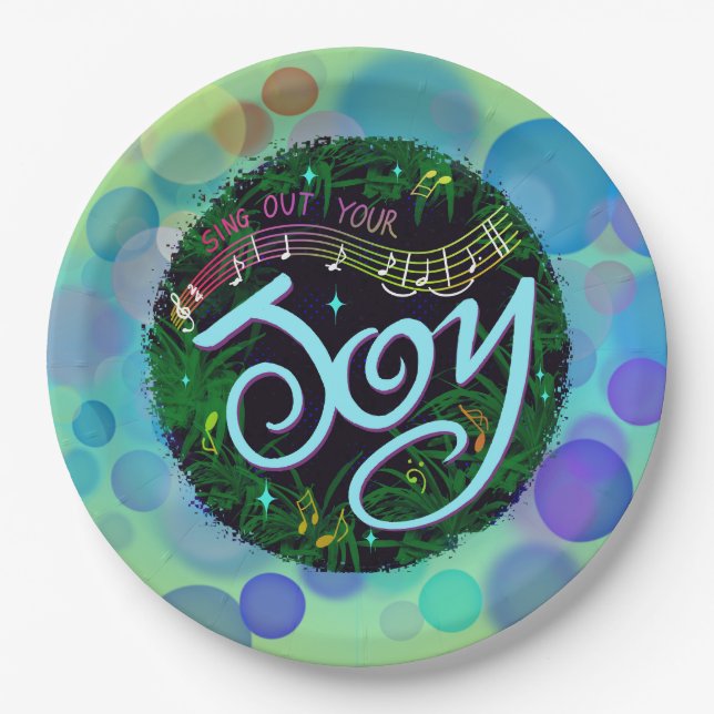 Sing Out Your Joy!  Paper Plates (Front)