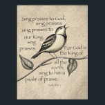 Sing praise! poster<br><div class="desc">A sweet bird, singing the Praises of God! A print of my original art piece!</div>