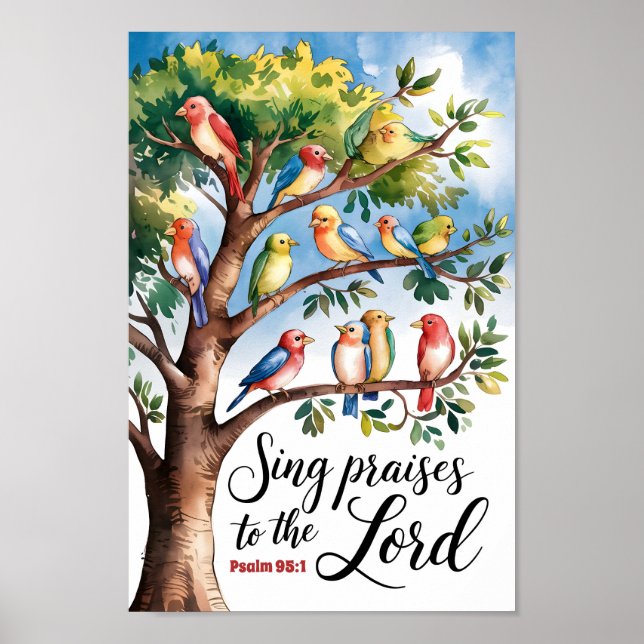 Sing Praises to the Lord Christian Nursery Kids Poster (Front)