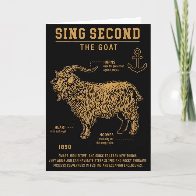 Sing Second The Goat (on Back)  Card (Front)