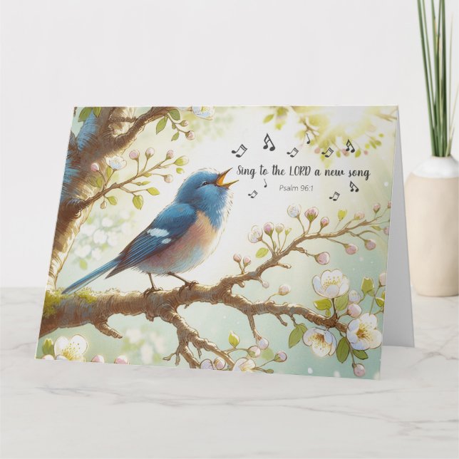 Sing To The LORD A New Song Psalm 96:1 Card (Front)