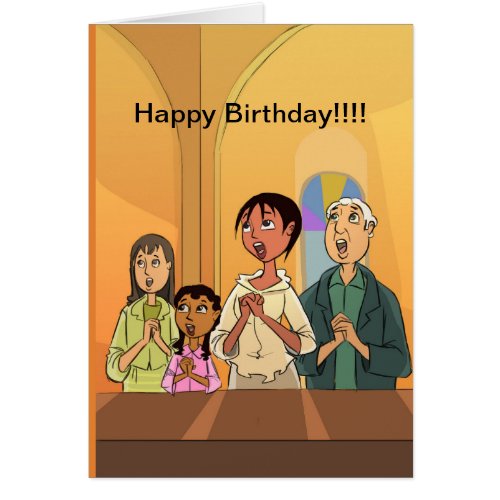 Singalong design Happy Birthday card