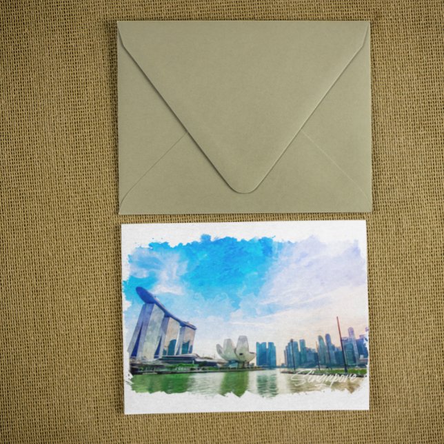 Singapore Asia Panorama View Postcard (singapore panorama view postcard)