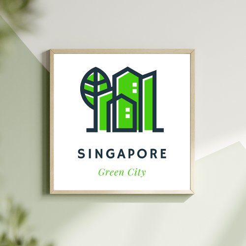 Singapore Asia Sustainable Green City Poster