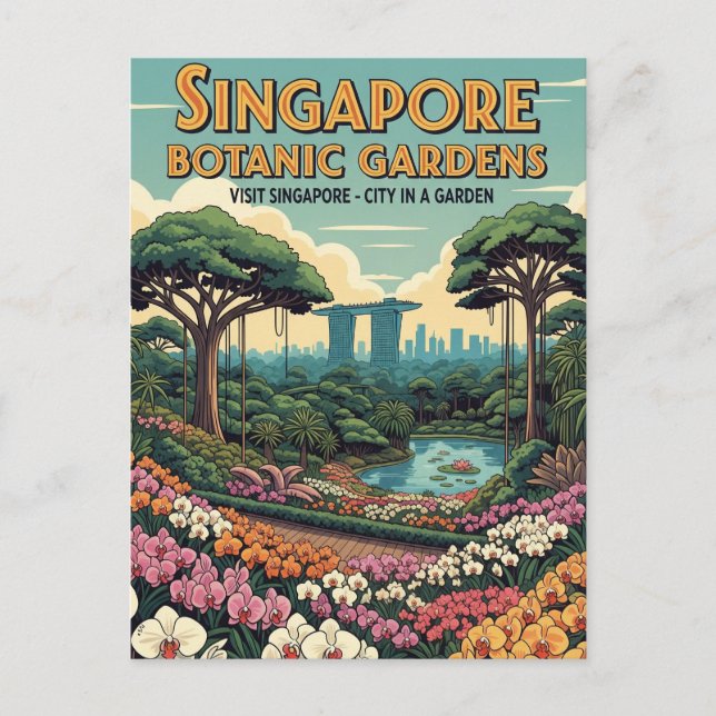 Singapore Botanic Gardens Travel Postcard (Front)