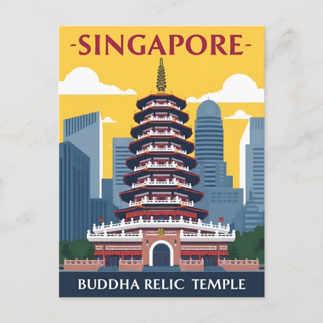 Singapore Buddha Tooth Relic Temple Postcard (Front)