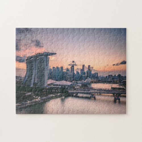 Singapore Buildings Landmarks Modern Architecture Jigsaw Puzzle