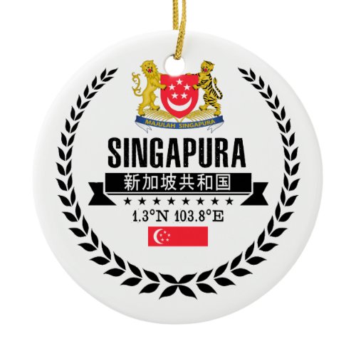 Singapore Ceramic Ornament