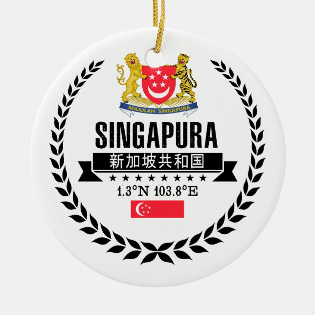 Singapore Ceramic Ornament (Front)