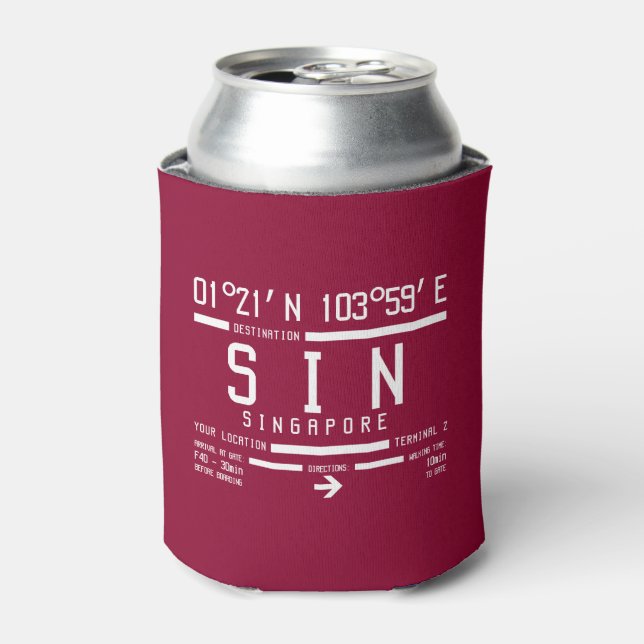Singapore Changi International Airport Code Can Cooler (Can Front)