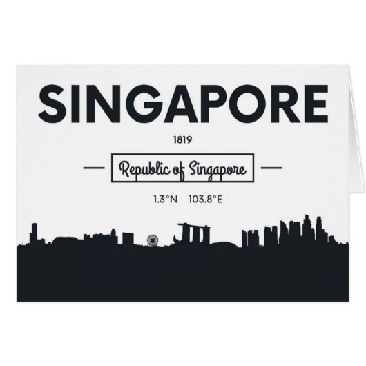 Singapore, China | City Coordinates (Front Horizontal)