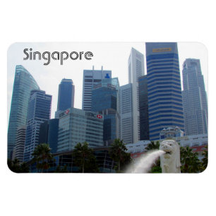 singapore city merlion magnet