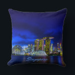 Singapore City Skyline At Night Throw Pillow<br><div class="desc">Singapore City Skyline At Night</div>