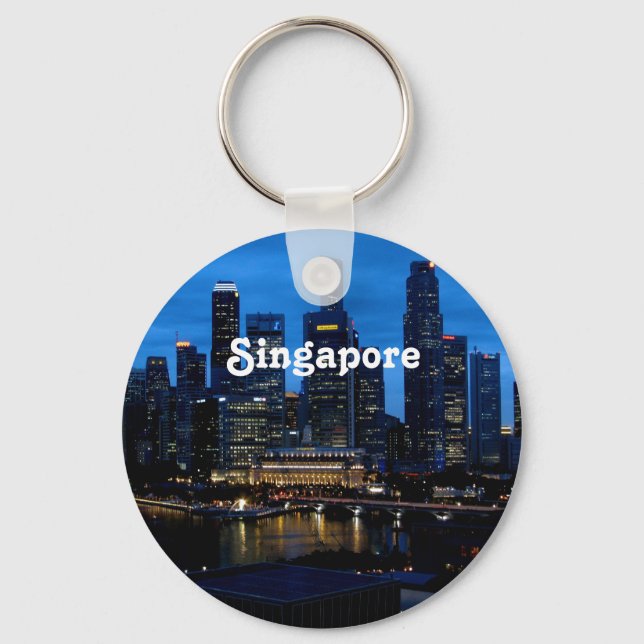 Singapore Cityscape Keychain (Front)