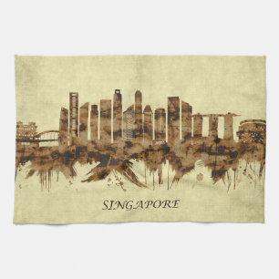 Singapore Cityscape Kitchen Towel