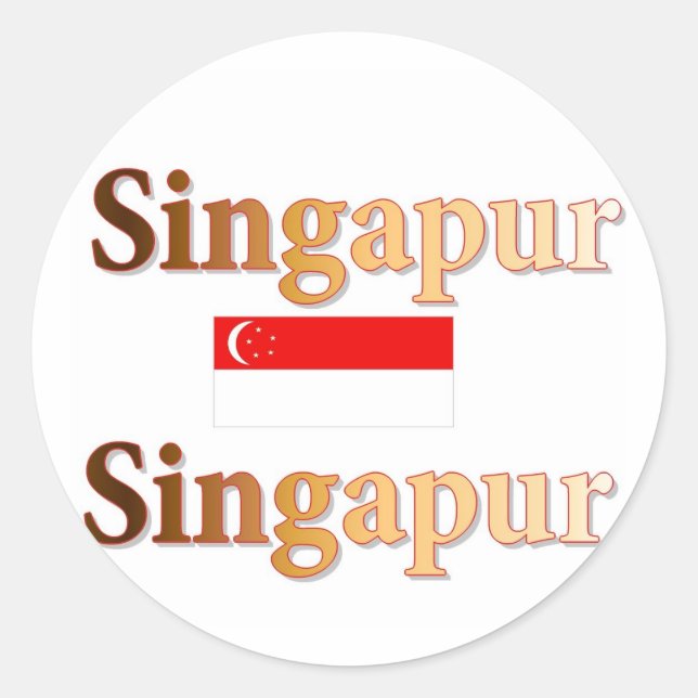 Singapore Classic Round Sticker (Front)