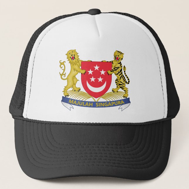singapore coat of arms trucker hat (Front)
