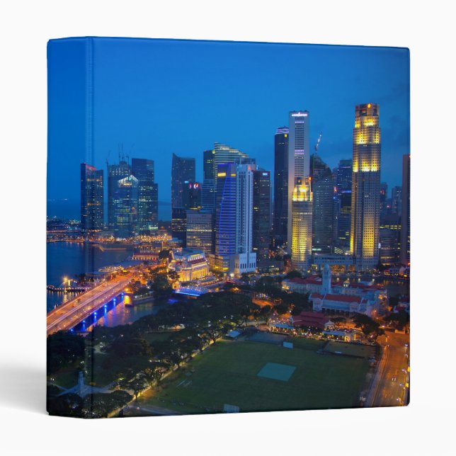 Singapore Downtown at Night 3 Ring Binder (Front/Spine)